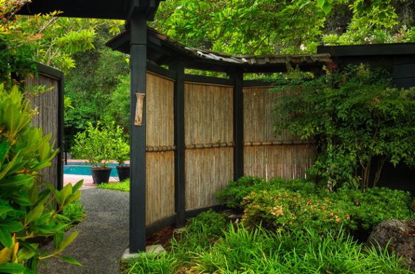 Natural bamboo fence adds an element of inimitable style ...