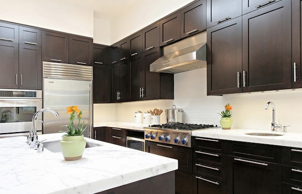 Modern Dark Wood Kitchen Cabinets images