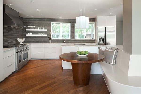 L-shaped Kitchen Table with Bench