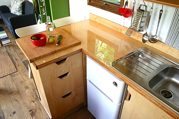 Kitchen of the Tiny House on wheels