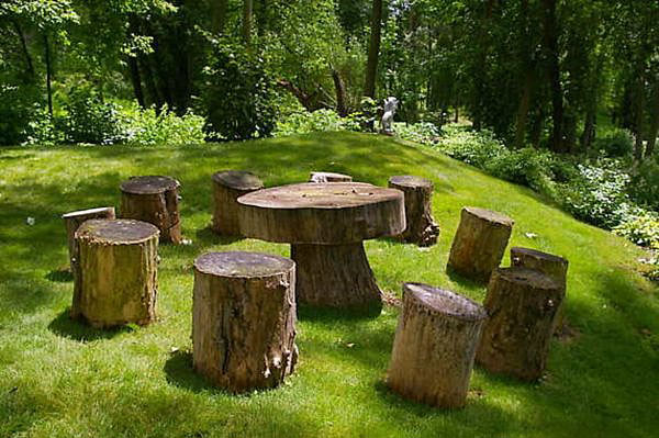 Artistic Functionality of Reclaimed Wood Stumps
