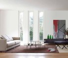 modern windows in the living room