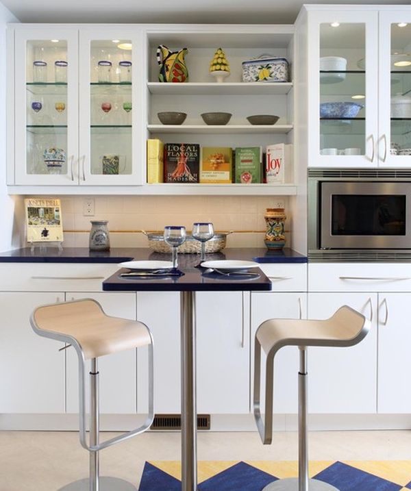  where to put glass cabinets in a kitchen