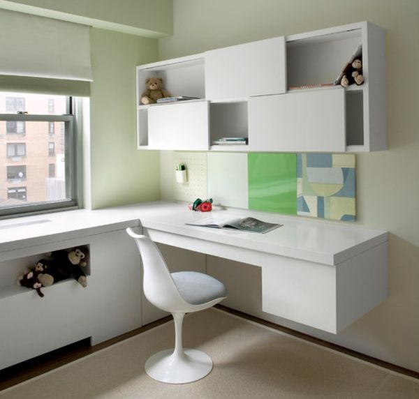 Creatice Modern Study Table Designs For Teenagers for Large Space