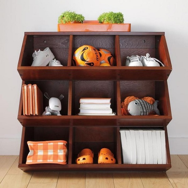 Multipurpose cubby bins allow storage flexibility