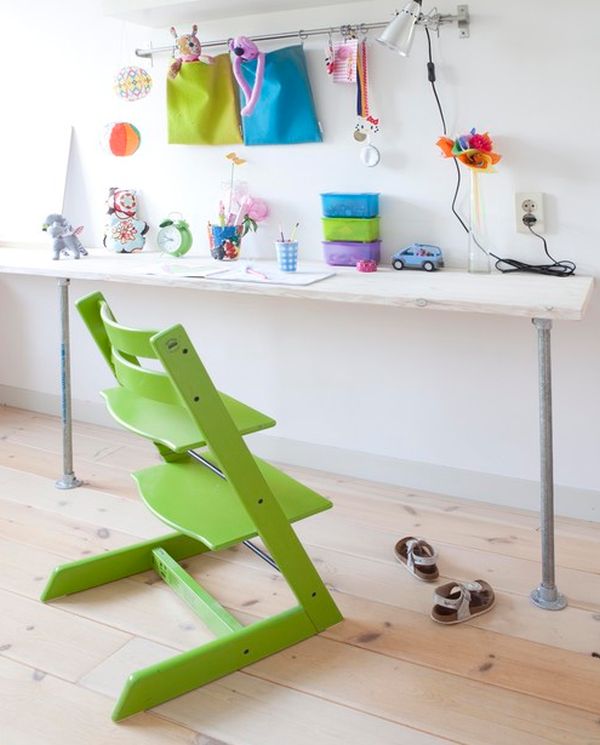 Wonderful chair adds a whole new dimension to this simple desk space
