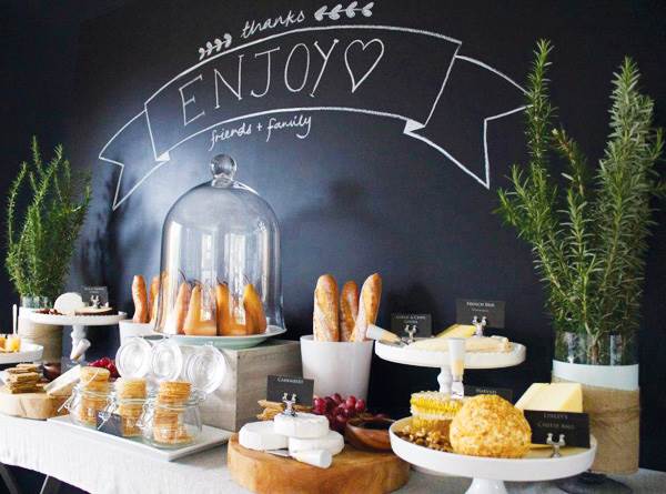 Cheese tasting party table