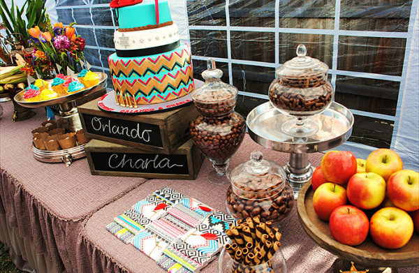 Colorful tribal birthday party 600x391