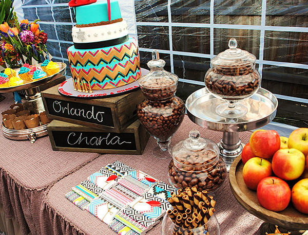 Colorful tribal birthday party