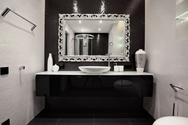 Home Design Ideas Black And White Bathroom Decor