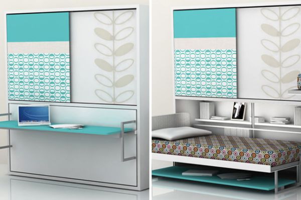 Поппи Понте horizantal компактный Шкаф-кровать Шкаф-кровать Идеи дизайна: Smart Solutions для небольших помещений