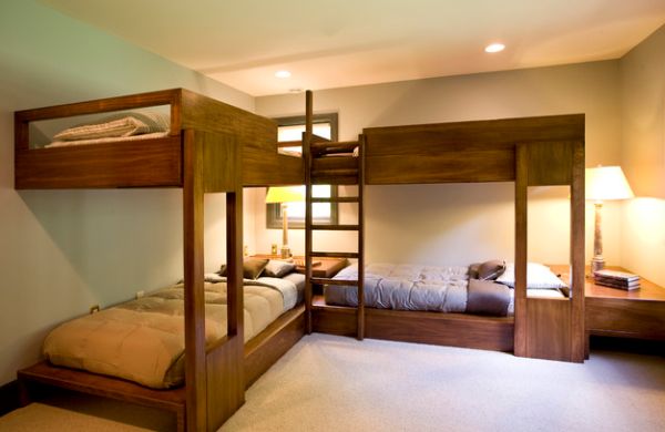 bunk bed bedroom adult idea modern beds rooms adults loft bedrooms four custom plans corner double bunkbed bunkbeds built decoist