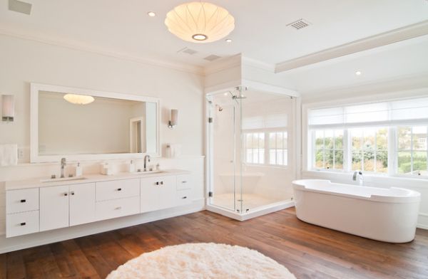 Gorgeous bathroom with an all-white look