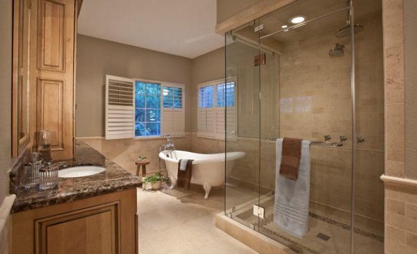Master bathroom with a spacious steam shower area