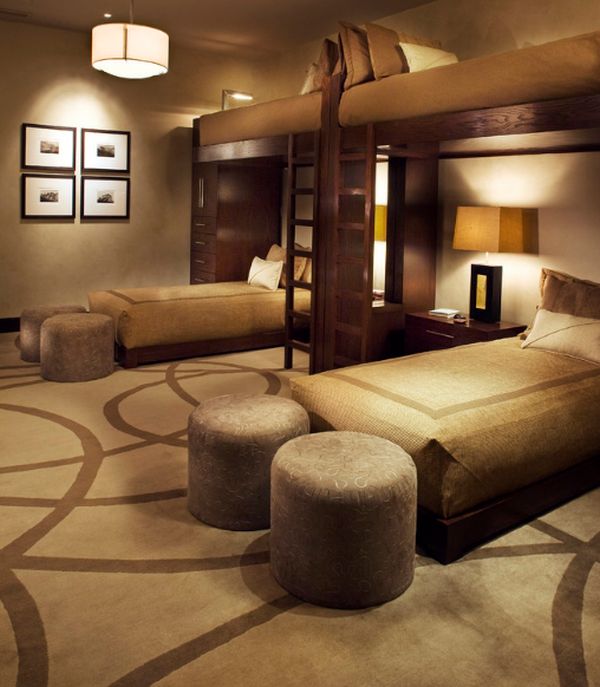 Modern-adult-bedroom-with-stylish-bunk-b