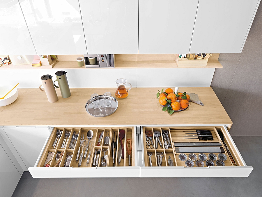 Contemporary Italian Kitchen Offers Functional Storage Solutions