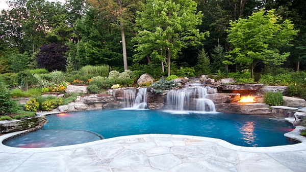 Breathtaking Pool Waterfall Design Ideas