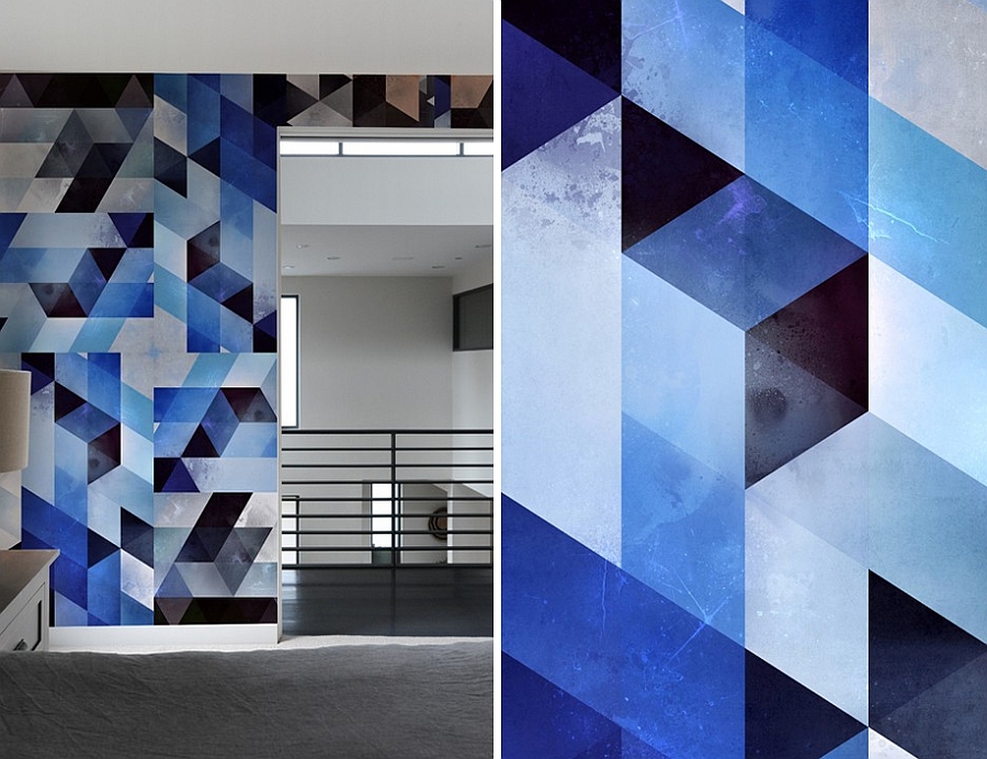 Geometric pattern wall tiles