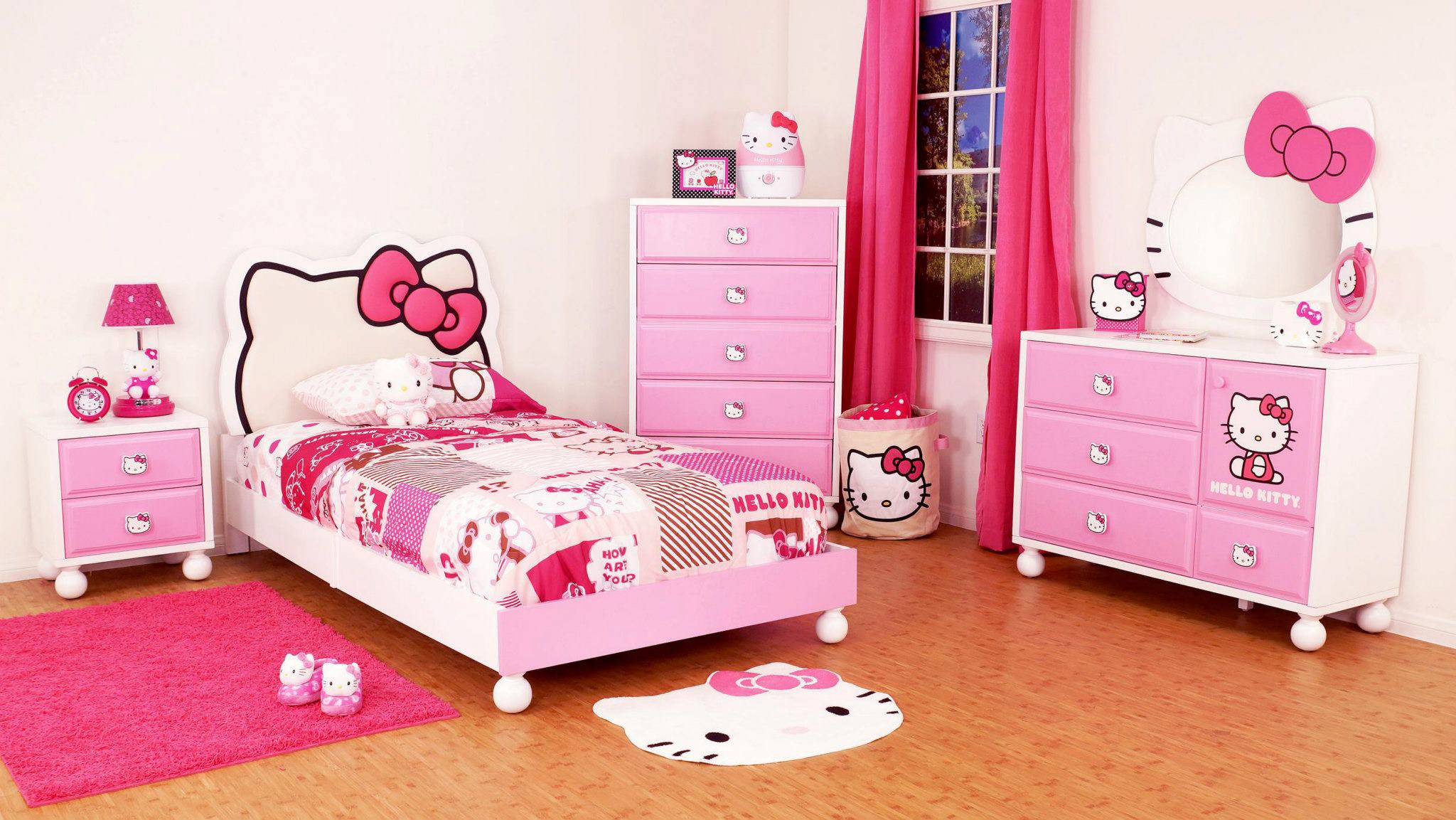 hello kitty girls room designs hello kitty theme kids bedroom