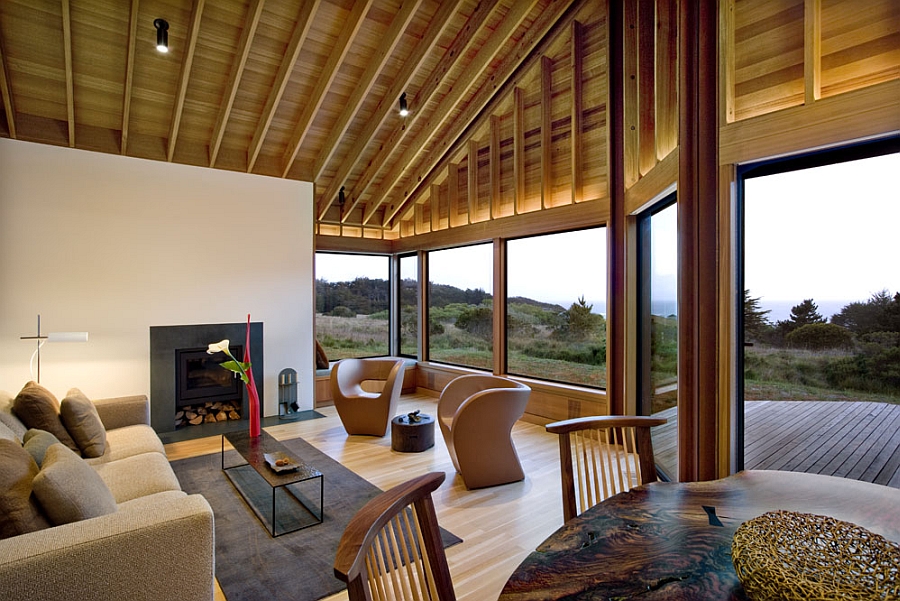 Contemporary decor inside the Sea Ranch Residence