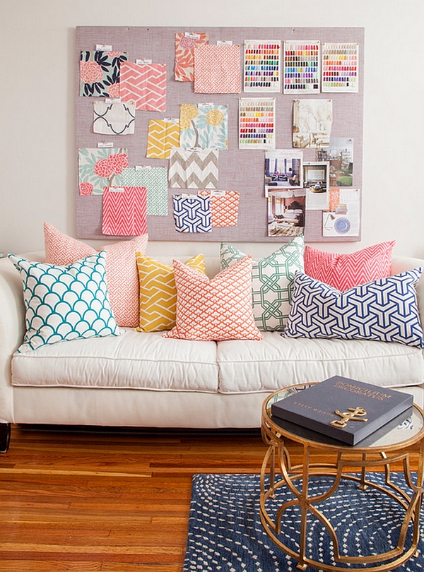 Pastels put together with geometric patterns