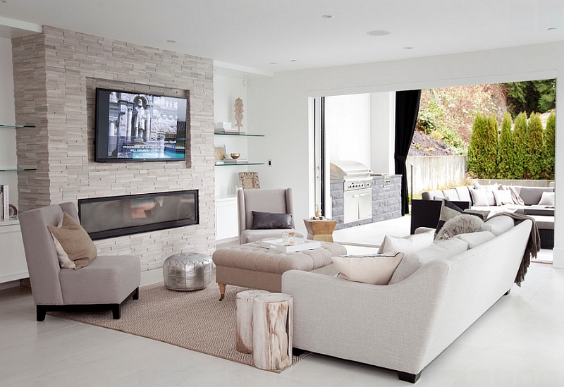 TV Above Fireplace Design Ideas