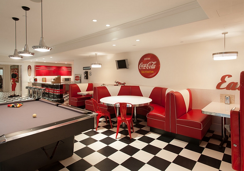 themed coca cola dining room