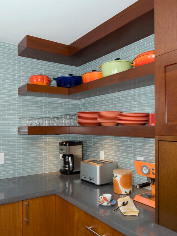 Contemporary Kitchen Corner Shelf 