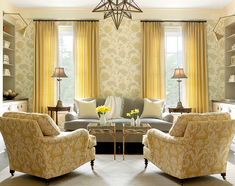 Gray And Yellow Living Rooms Photos, Ideas And Inspirations