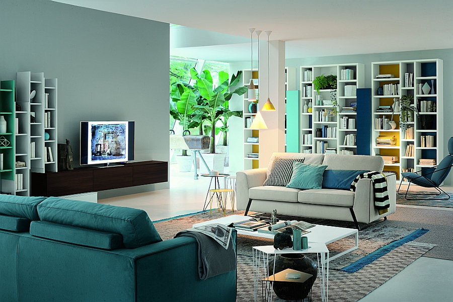 high gloss modular living room furniture