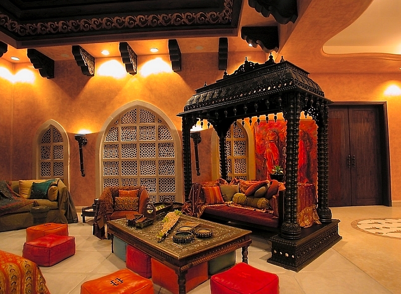 Amazing living room that combines Indian and Moroccan flavor - Decoist