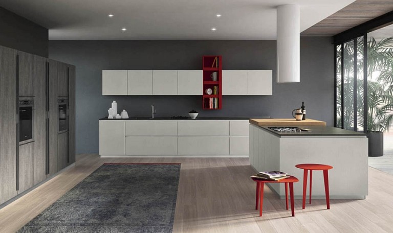 Modular Italian Kitchen With Streamlined Design And Adaptable Style