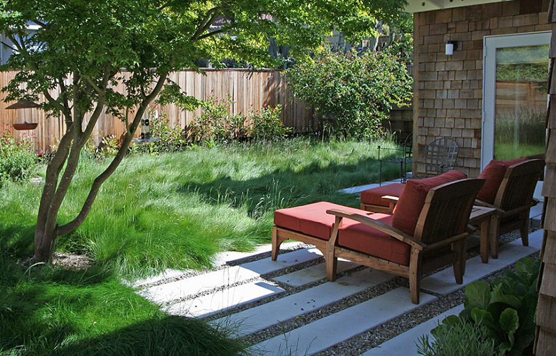 Carefully designed low-maintenance backyard