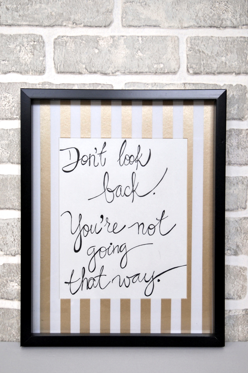 DIY Washi Tape Frame Mats to add life to those inspirational quotes on