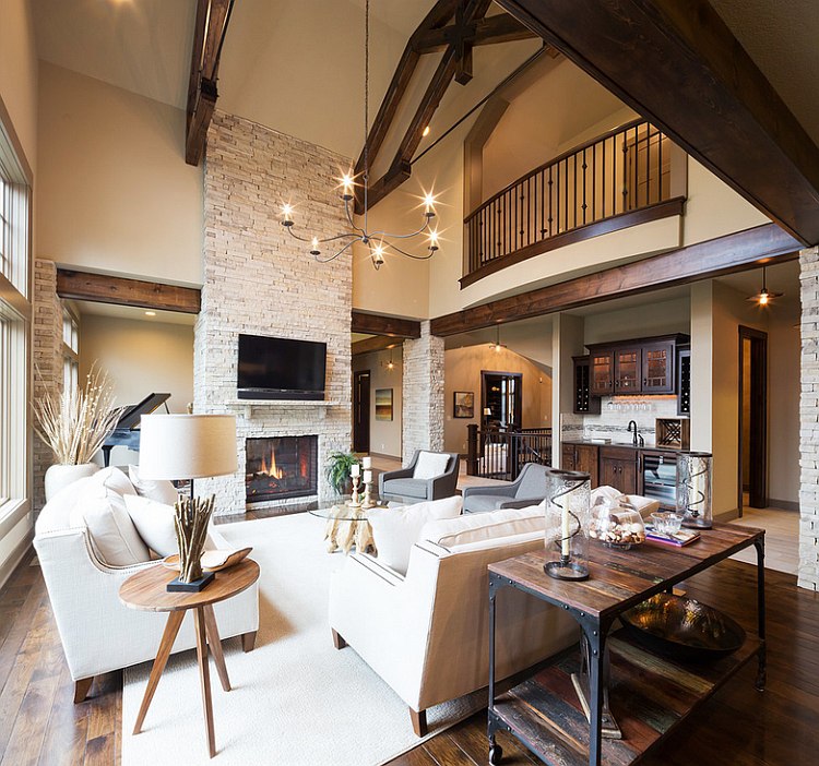 Rustic Contemporary Living Room