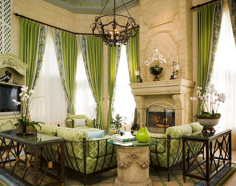 green decoration living room