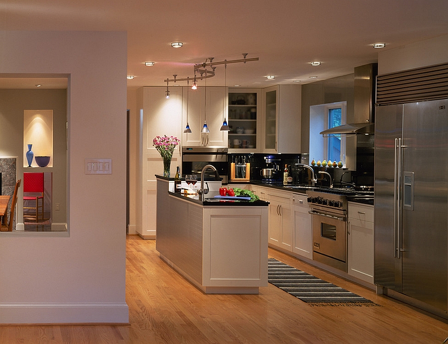 narrow kitchen island design