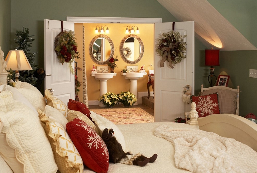 Cozy Christmas Decorations In Bedroom