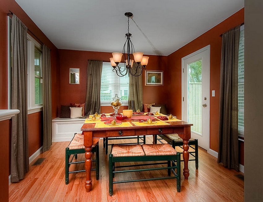 Red Green And Blue Dining Room