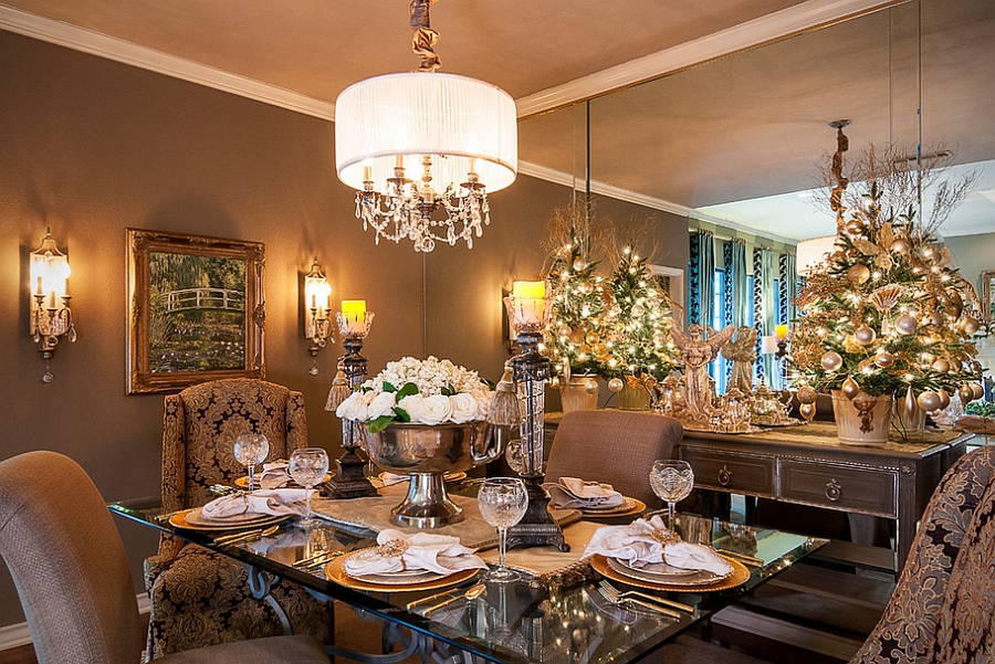 Images Of Christmas Decorations In A Dining Room