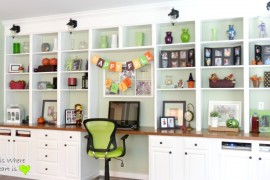 Bookcase with Built-In Desk