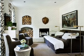 Fabulous contemporary living room brings together a wide range of textures