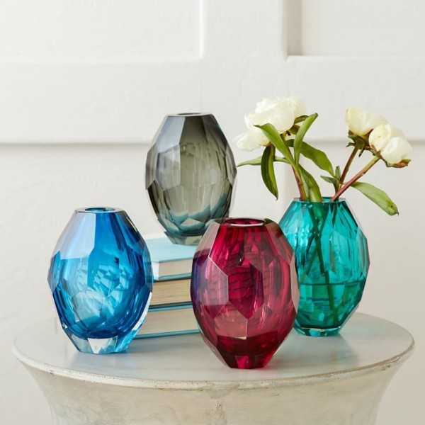 Faceted vases from West Elm Decoist