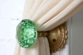Glass Doorknob Curtain Tieback