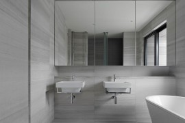 Interior of the home mimics the architectural beauty of the facade