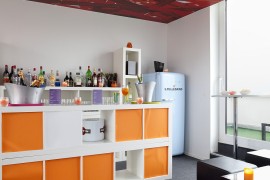 Splash of orange and red add elegance to your stay at the Hotel!