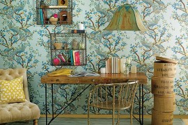 Wright Desk made from reclaimed wood steals the show here