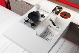 Corain worktop is both sturdy and durable