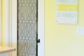 Decorative Film on Pantry Door