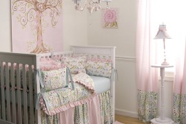 Elegant use of pink in the bright and beautiful nursery